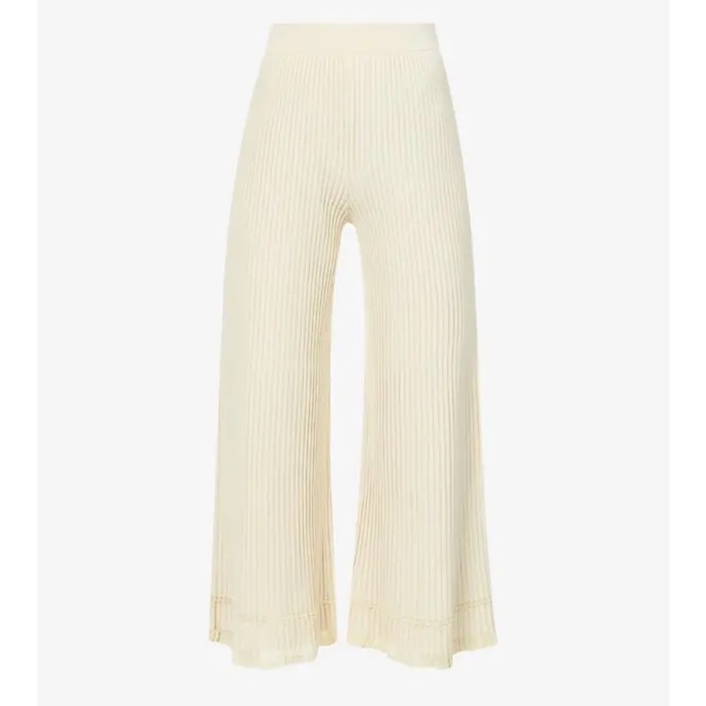 Theory Crema Utm Ottoman Ribbed Stretch-Woven Culottes Medium
